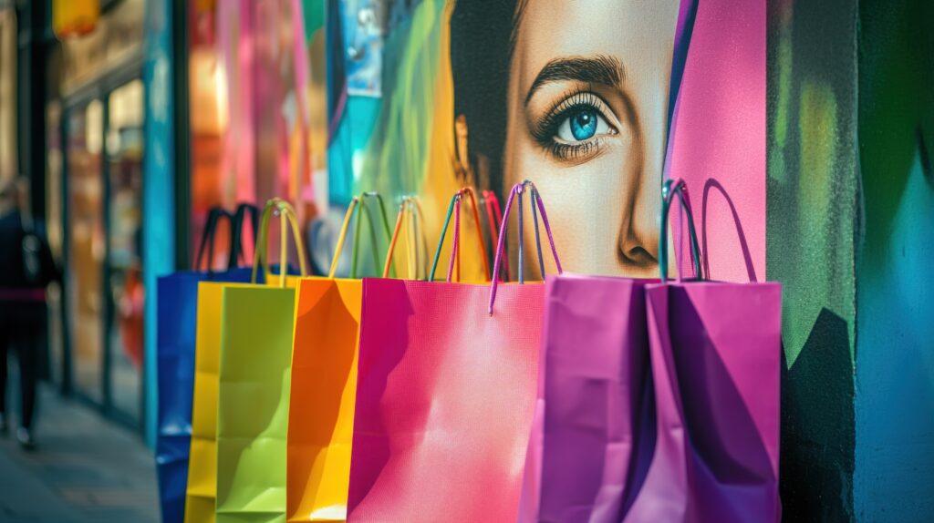 Bright colourful bags