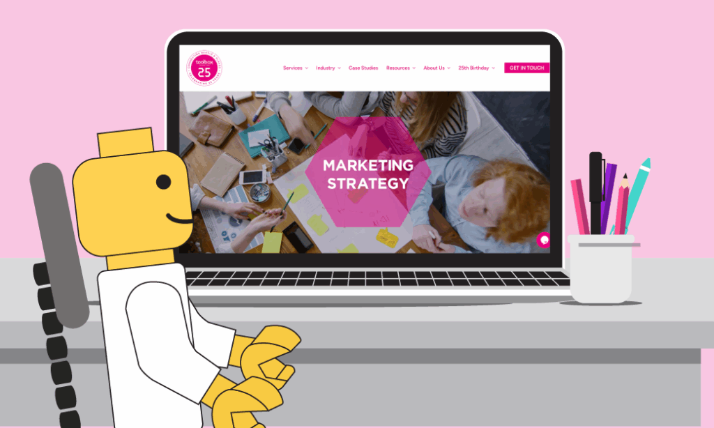 website design lego graphic
